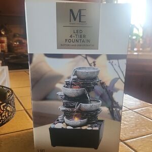 Modern Expressions LED 4-Tier Fountain - Gray/Black